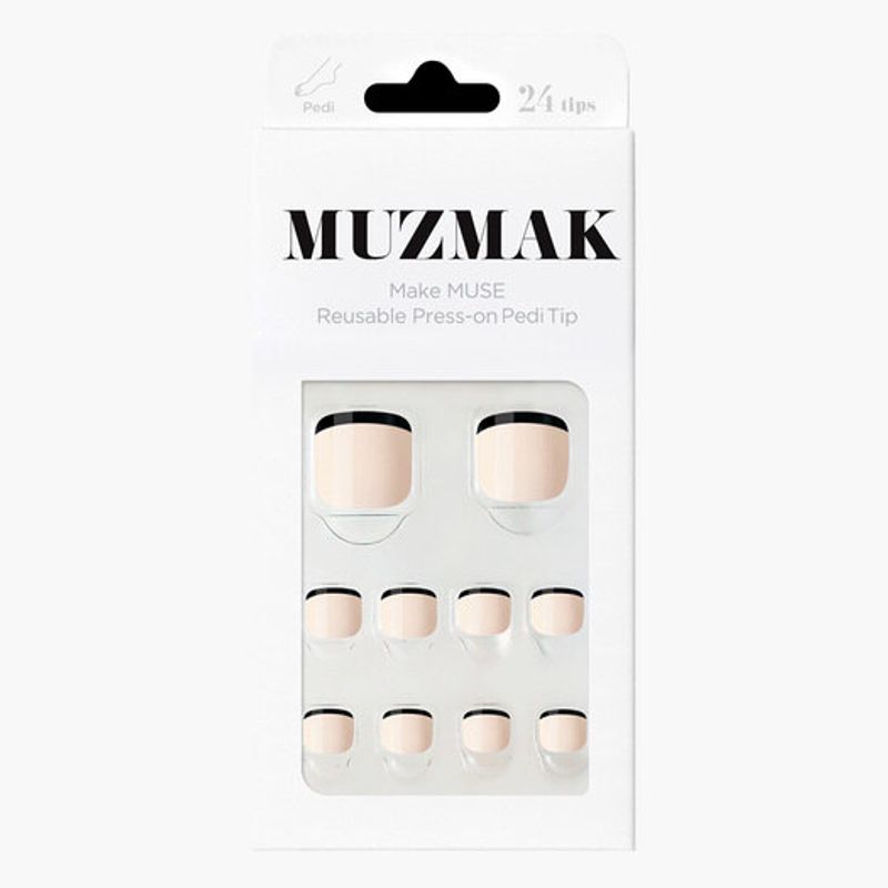 Wiederverwendbare Pedi-Spitze Schwarzer Rand (Pedi)