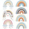 2Pcs Self-adhesive Paper Art Mural Home Decoration Wallpaper Rainbow Paradise Children's Room Wall Sticker PVC