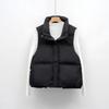 Autumn and Winter New Simple Down Jacket Women's Vest Short Stand-up Collar Vest Outer Wear Vest Jacket