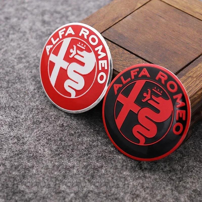 For Alfa Romeo 2026 Hot Sticker for Alfa Romeo 147 Giulietta Stelvio 40mm 50mm 56mm 60mm 65mm 74mm Car Front Hood Emblem Logo Re