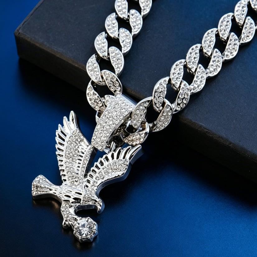 European and American New Products, Personalized Eagle Pendant, Cuban Necklace, Niche Accessories for Men and Women, Wholesale, Ins-style