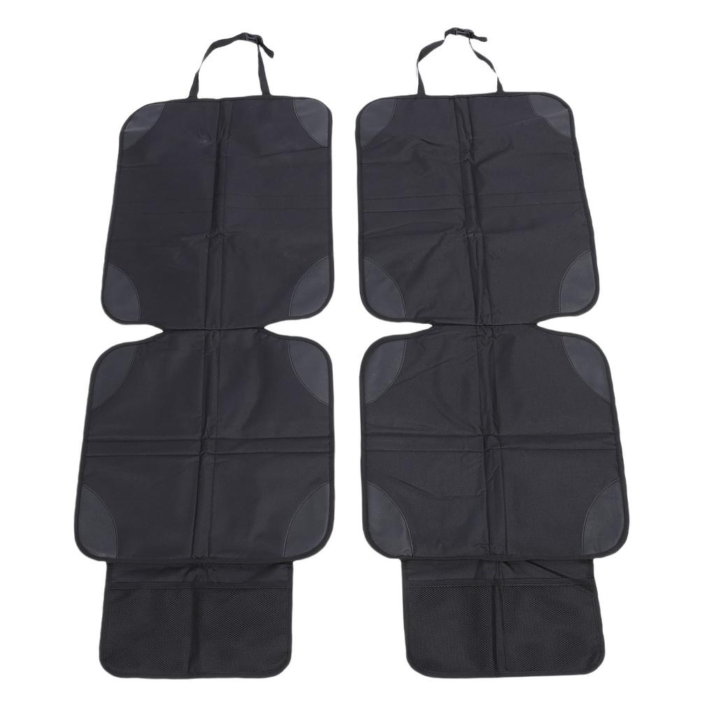 2PCS Car Seat Protector 600D Oxford Cloth Non Slip Pattern Baby Carseat Cover Protector with Mesh Pocket
