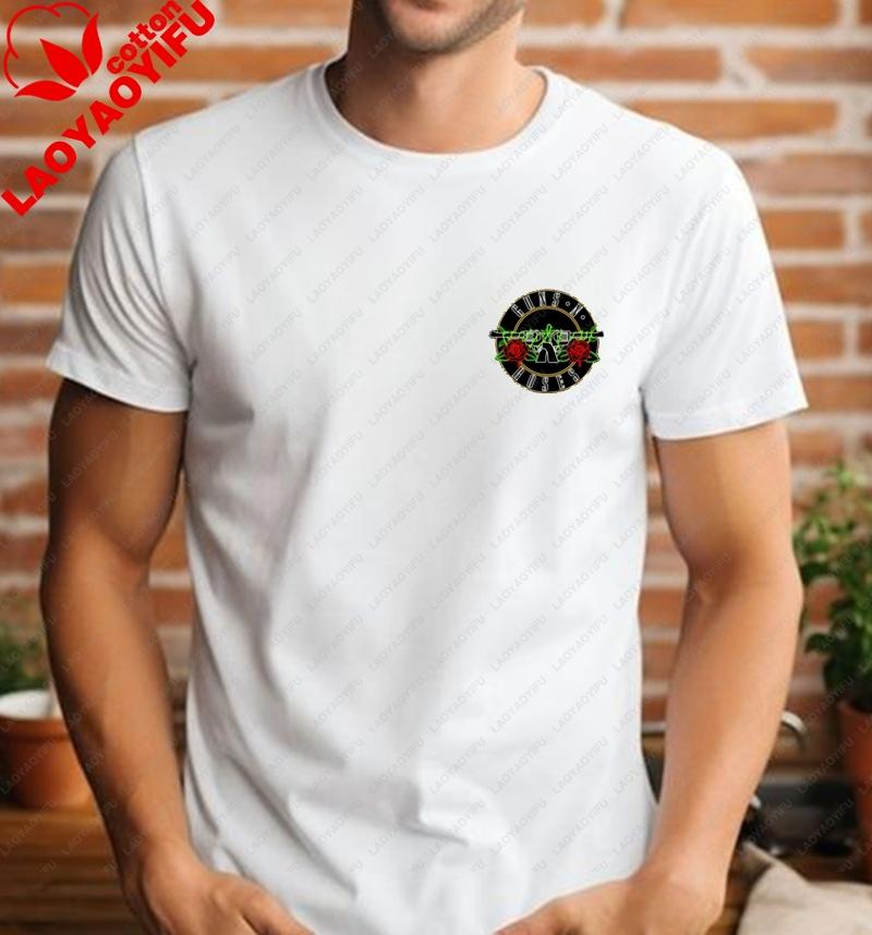 Guns N Roses Rock Band Fashion Retro Loose Shortsleeved Tshirts Summer Trend Harajuku Neutral Shirts Oversized Tshirts