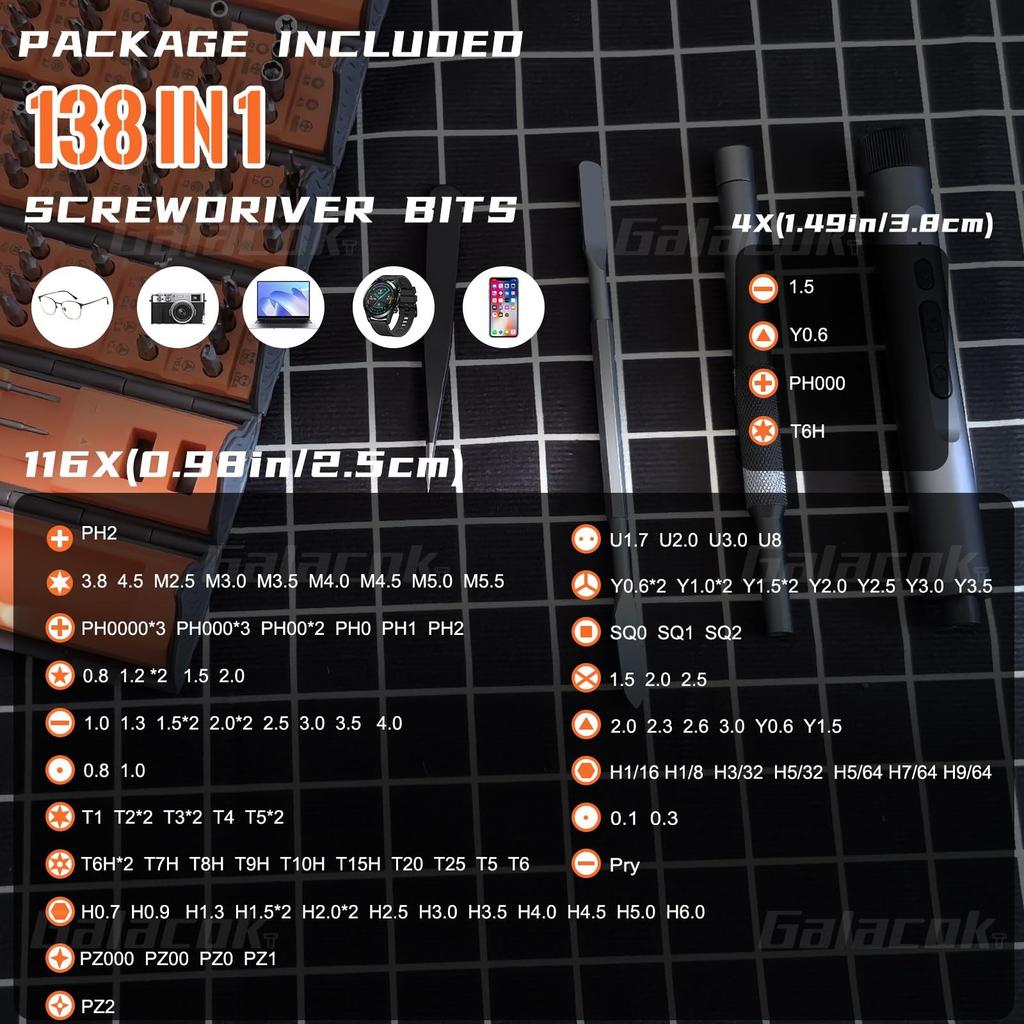 128 in 1 Precision Screwdriver Set Magnetic Phillips Torx Screw Driver Bits Portable Professional Electronic Repair Tool Set