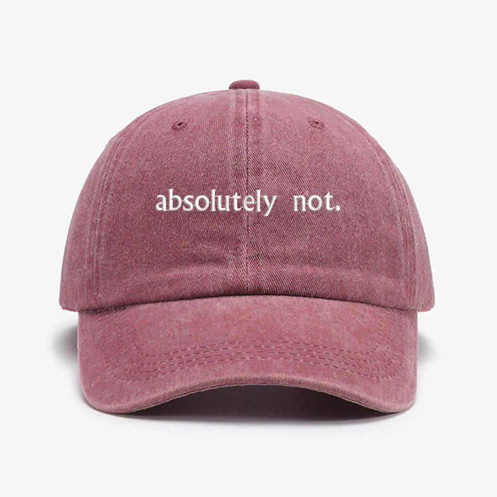 1 "Absolutely "embroidery Printed Baseball Cap Outdoor Fashion Accessory Hat, Adjustable, Lightweight, Unisex, As a Holiday Gift