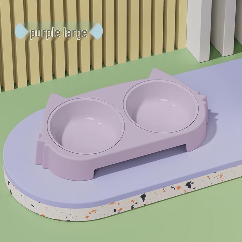

ZISIZ Anti-Tip Double Pet Food and Water Bowl