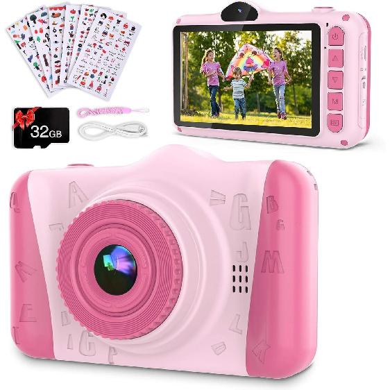 Kids Camera for Kids 3-10 Year Olds, 12MP HD Kids Digital Camera with 3.5'' Large Screen & 8X Digital Zoom, Children Camera Toys for Boys Girls with