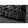 Chinese Size Heavy Motorcycle Jacket Natural Cowhide Leather Top Layer Causal Vintage Retro Moto Suit Leather Coat Winter