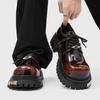Casual men's lace-up big head glossy derby shoes metal thick-soled heightening shoes-J