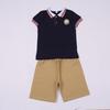 British Academy Style Summer Kindergarten Uniform: Pure Cotton Short-Sleeve Set with Shorts and Skirt