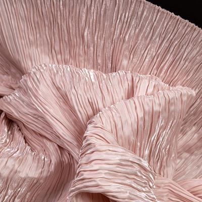 Jasný Lesk Kovaný Skládaná Látka DIY Šířka 145 cm Vodní Lesk Látka Design Látky Polyter Malá Zmačkaná Látka