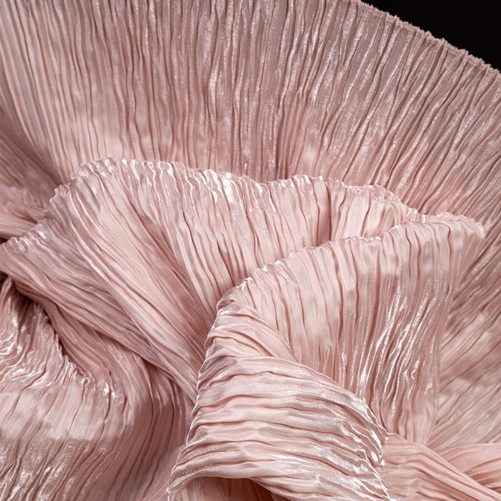 DIY Geschmiedeter Plissee-Stoff Polyter Kleiner Knitterstoff Wassergänzender Stoff Performance-Kleidung