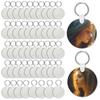 150 Stück Sublimations-Schlüsselanhänger-Rohlinge Großhandel DIY Rechteckig/Rund Beidseitig Wärmeübertragung Schlüsselanhänger-Rohlinge mit Ringen und Clips
