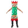 Adult Christmas Cracker Costume Men Funny Christmas Party Props Festival Theme Red and Green Gold Jumpsuits
