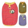 Striped Dog Tee Shirt Breathable Summer Puppy T-Shirt Stylish Loose Dog Tee for Small Dogs Schnauzer Bichon Frise