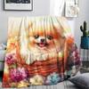 Pomeranian Print Flannel Blanket, High quality Comfortable for All Seasons, Home Decor, Warmth and Comfort, Perfect for Christmas Gifts