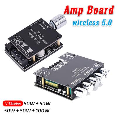 ZK-MT21 2.1Channel Bluetooth Amplifier Board 50Wx2+100W HiFi Subwoofer Stereo Amplifier Board C15H/C50L/C100L AMP Board AUX
