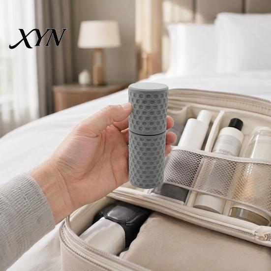 Stackable Storage Box 3D Printed Cotton Swab Organizer Box, Sealed with Dustproof & Moisture-Proof Lid, Home Organization Honeycomb Texture