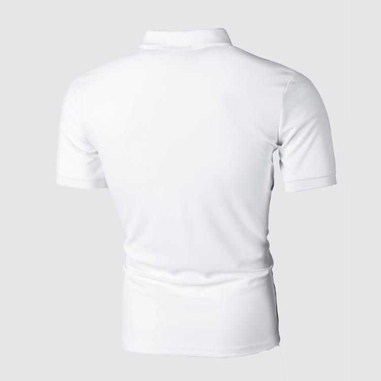 European and American Style Men's Summer Fashion Casual Top Patchwork Polo Shirt Large Size Buttoned Short Sleeve T-Shirt
