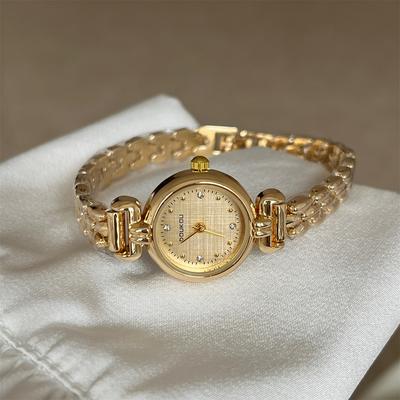 Vintage Elegante Damen Uhren Luxus Marke Gold Armband Klein Armband Hohe Qualität Damen Quarz Uhren für Mädchen Kleid Geschenke