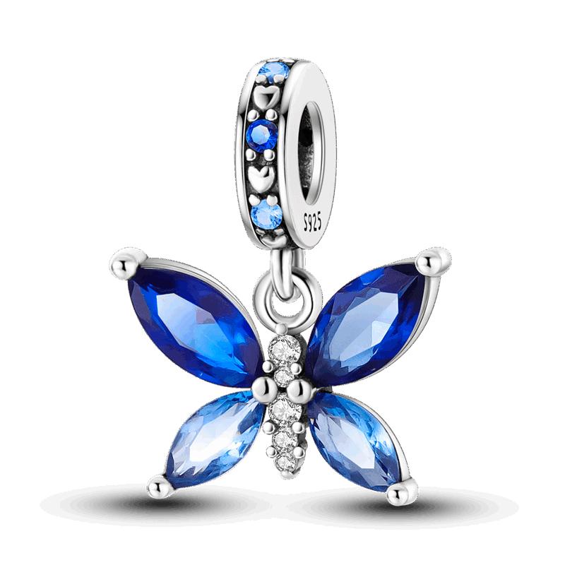 Glowing Luminous Firefly Original Copper Butterfly Pendant Charm Beads Fit Bracelet Charm Making Jewelry Fine Gift Accessory