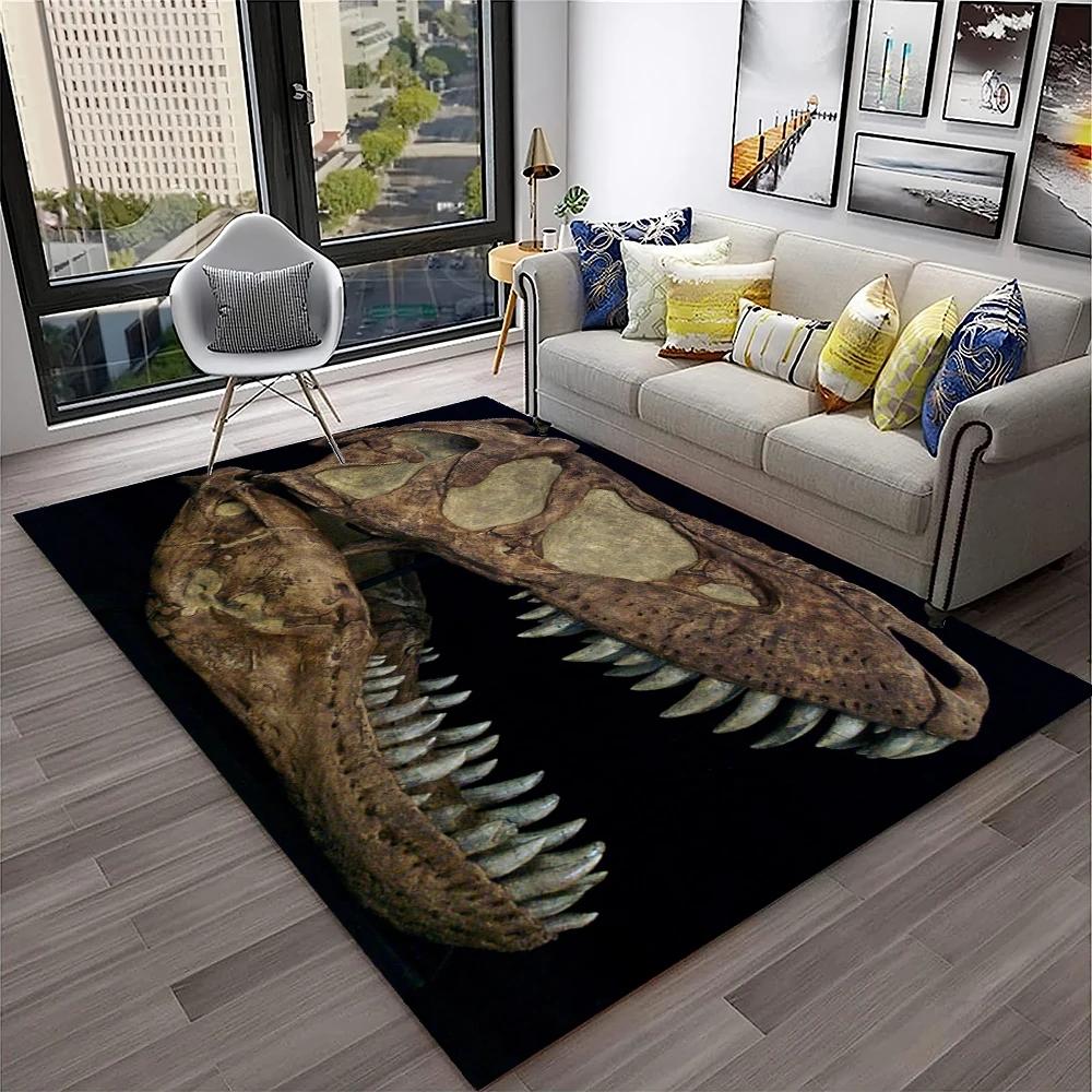 3D Dinosaur Animal Fossil Series Carpet HD Rug for Home Living Room Bedroom Sofa Doormat Decor,kids Area Rug Non-slip Floor Mat