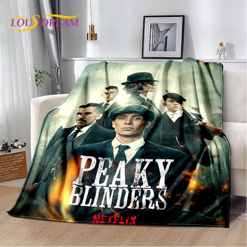 2025 New Tommy Shelby P-Peaky B-Blinders Soft Blanket,Soft Throw Blanket for Home Bedroom Bed Sofa Picnic Travel Cover Gift
