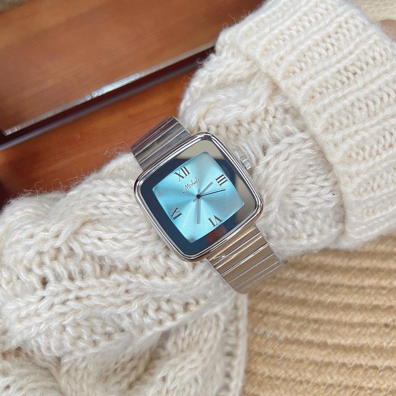 Square Watch Fashionable Large Dial Atmospheric Domineering Steel Belt Women'S Watch