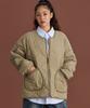 Cream Soda Lab Warm-Up Quilted Two-Way Jacket Khaki