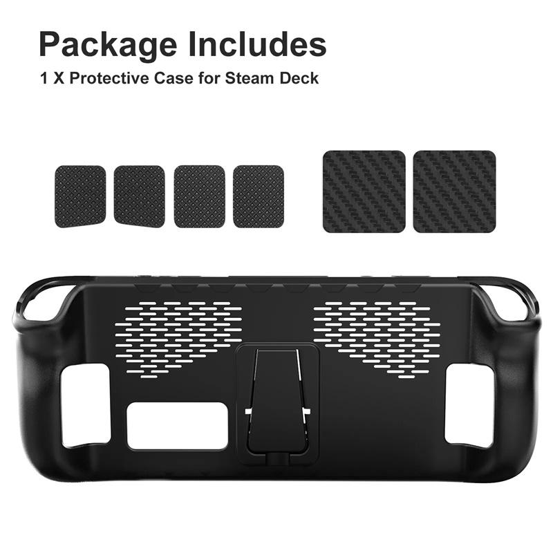 Etui Steam Deck z podstawką 7 w 1 do Steam Deck Pyłoszczelna, antypoślizgowa obudowa z TPU Akcesoria do konsoli do gier