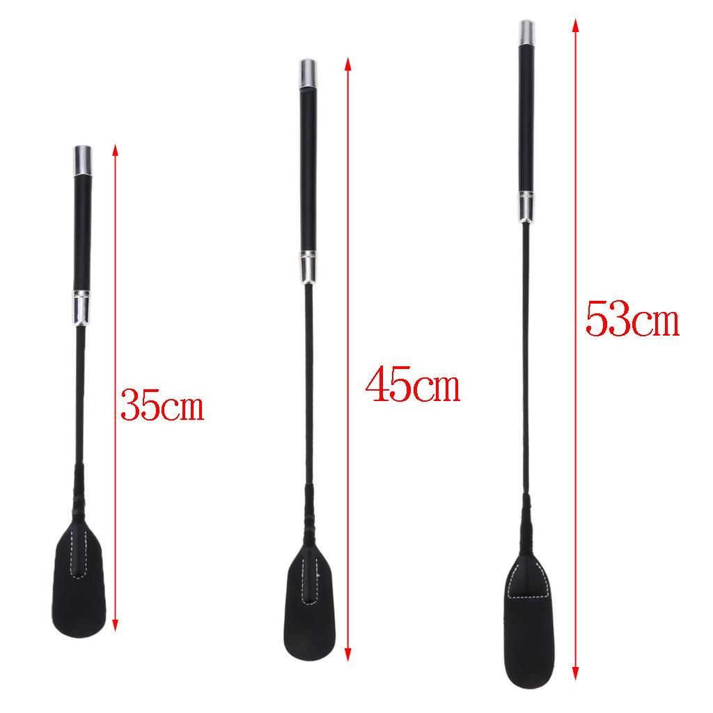 Black Riding Crop Straight Leather Restraint Cosplay Supplies