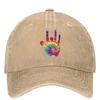Jerry Tie Dye Hand Washed Baseball Cap Gratefuls Deads Vintage Trucker Hat Summer Unisex Teens Running Sunscreen Baseball Caps