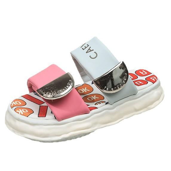 Increase height and cool women's summer slippers skirt 2025 new high-end feeling with beautiful thick soles to wear out seaside beach shoes