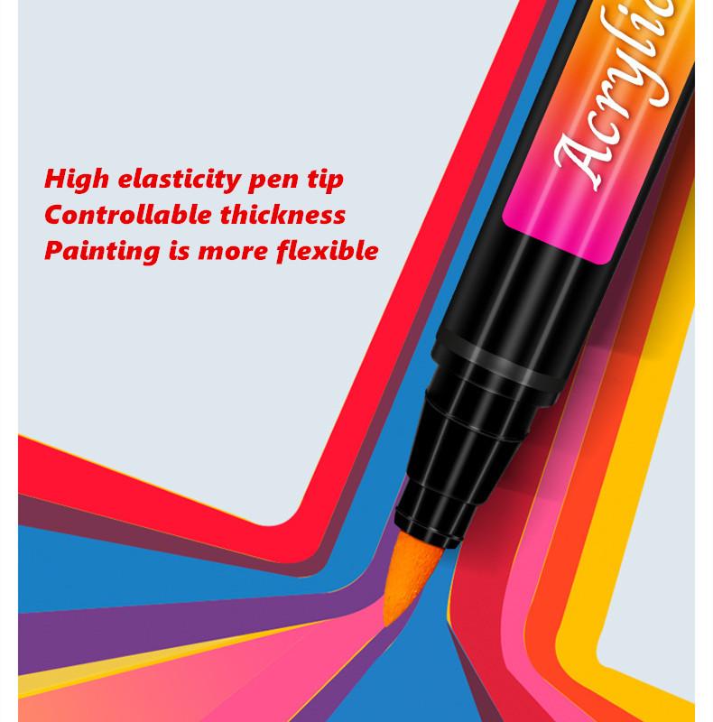 Set markere acrilice moale guașă colorată Gou Xianbi DIY gooka model ceramică stilou graffiti