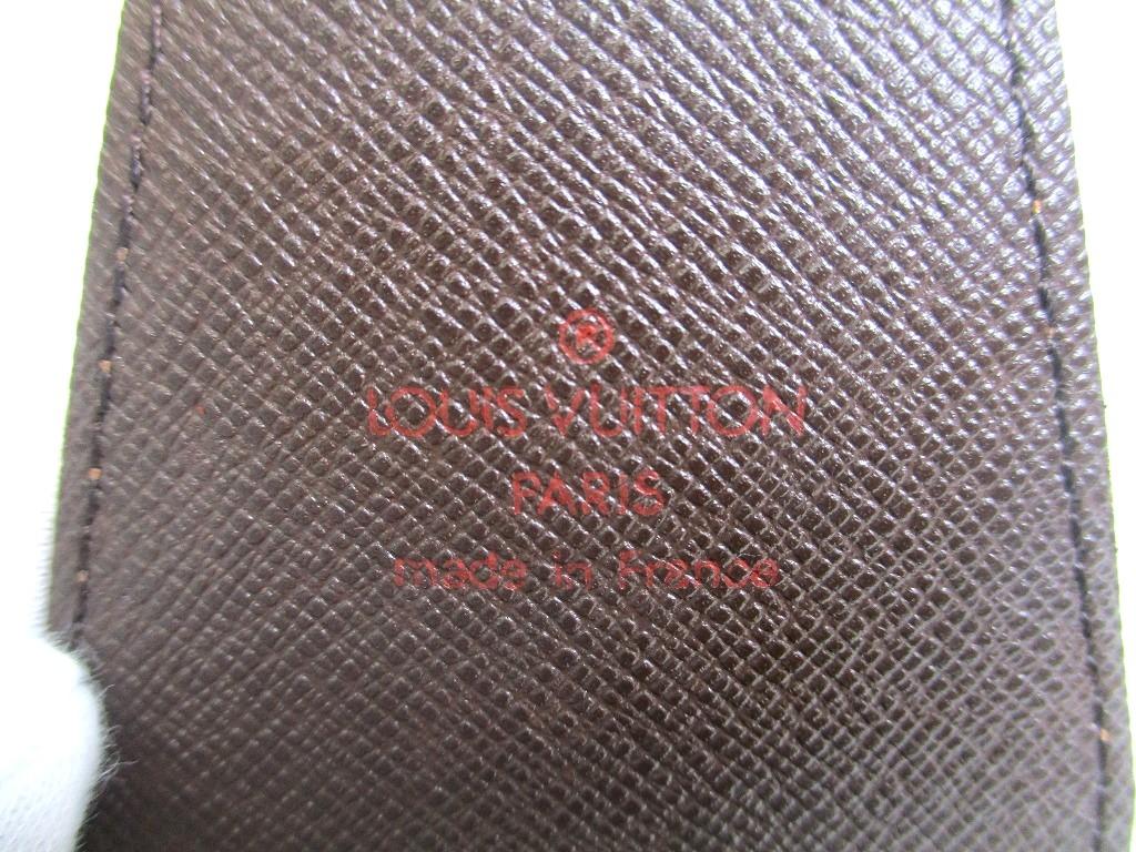 Authentic LOUIS VUITTON Damier Brown Leather Cigarette Case Tabacco Case #a453 Refurbished