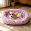 Puppy Sofa Pet Bed Breathable Cat Bed Flower-printed Indoor Cat House  for Dogs Sleeping