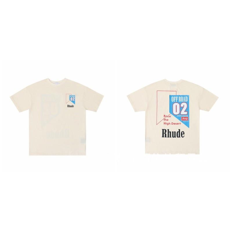 High Street Vintage T-Shirt Couples Loose Fit Crew Neck Short Sleeve Letter Print Casual Top