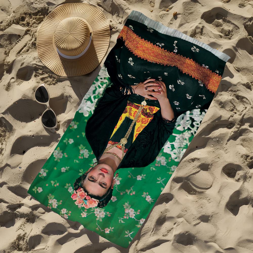 F-frida Art Towel Beach Quick Dry Soft Pool K-kahlo-o Towels Gift for Travel Gym Shower Camping Sports