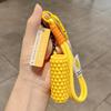 Mini Wolf Teeth Foam Roller Keychain: Fitness Pendant & Bag Decoration Gift
