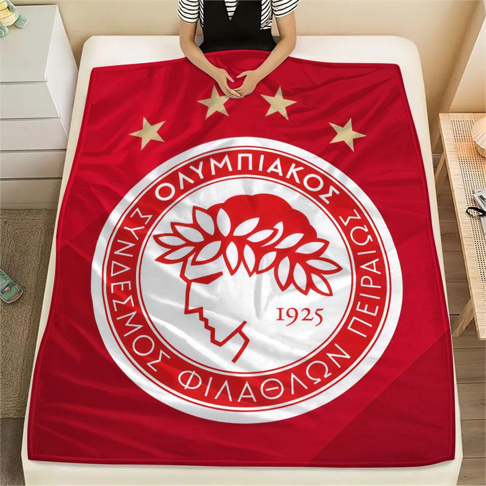 Olympiacos FlAannel Blanket, High quality Comfortable for All Seasons, Home Decor, Warmth and Comfort