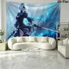 NieR Automata 2B Wall Tapestry Aesthetic Wall Hanging Printed Fabric Blanket Decorative Tapestries for Bedroom Living Room Home Decor