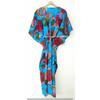 Indian Turquoise Long Fruit Print Cotton Boho Maxi Women Nightwear Caftan Dress CKFTN-SCRN-FULL-BUYIT-026
