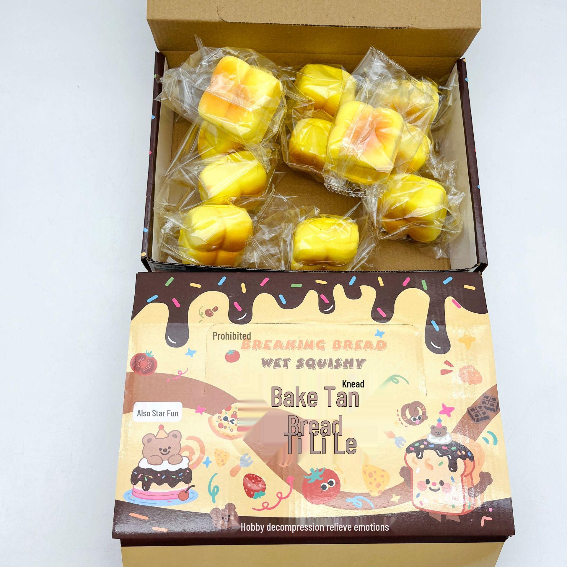 Hot Selling Little Red Book Cartoon Bread Squeeze Toy - Super Slow Rebound, Soft Decompression Artifact Random 1 pc