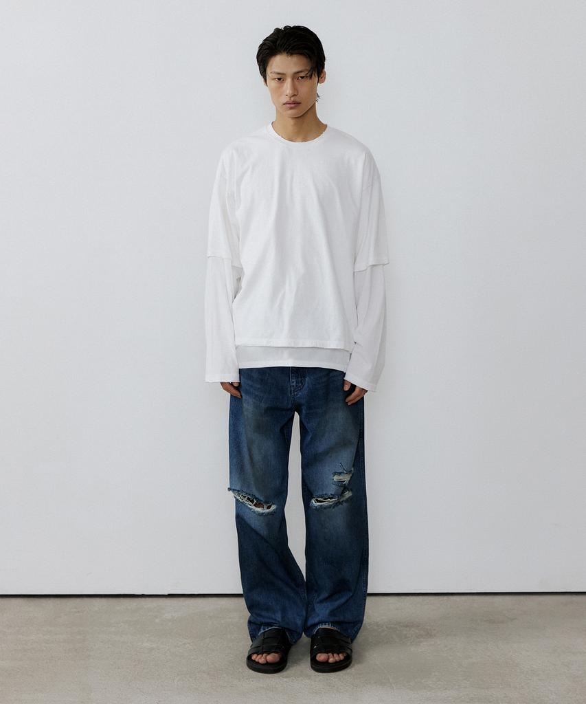 ENDOOR Layered Vintage Long Sleeve (Off White)