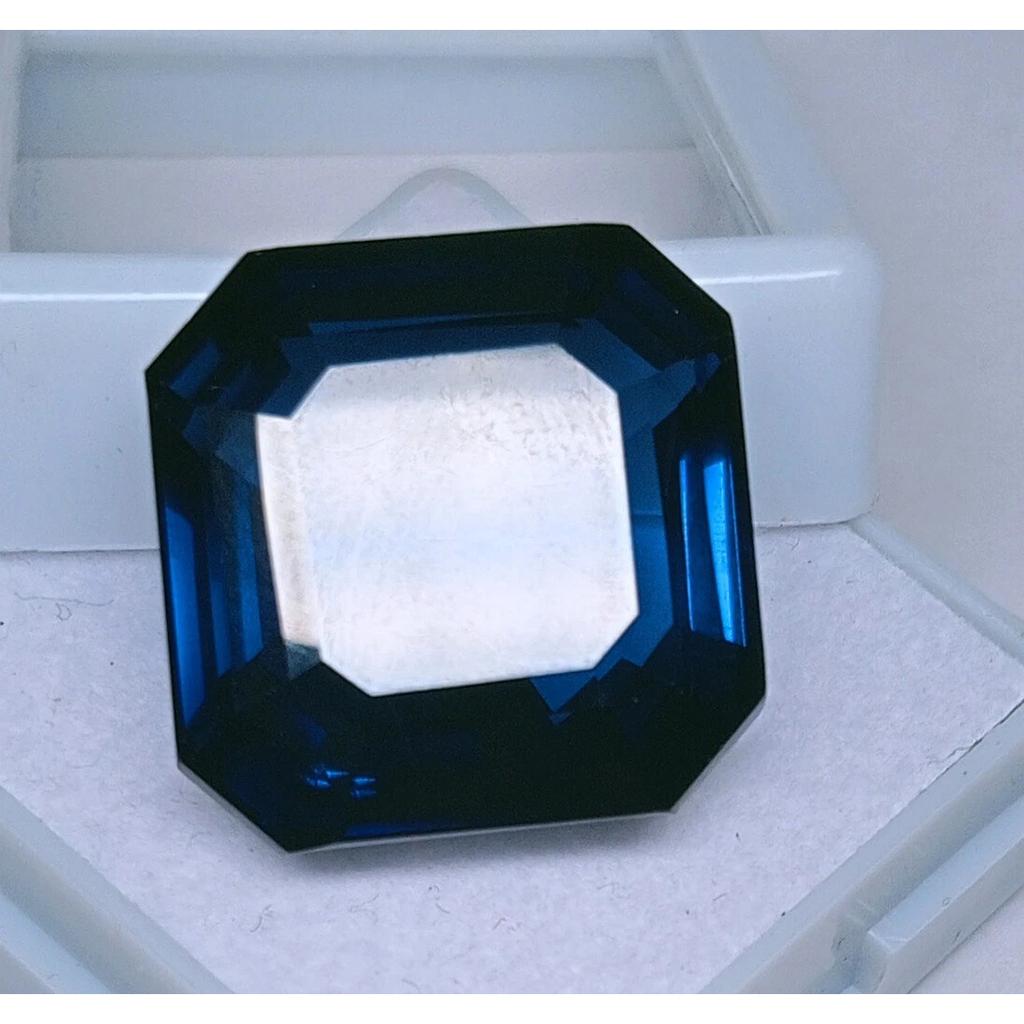 Stunning Natural Blue Color Sapphire 27-29 Ct Asscher Cut Certified Gemstone