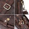 Fashionable Business Men's Bag New Top Layer Cowhide Personalized Diagonal Cross Men's Bag Crocodile Pattern Shoulder Bag