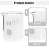 5Pcs Glass Beakers Set 10Ml 25Ml 50Ml 100Ml 250Ml Clear Graduated Laboratory Glassware for Precise Liquid Measurement in Science