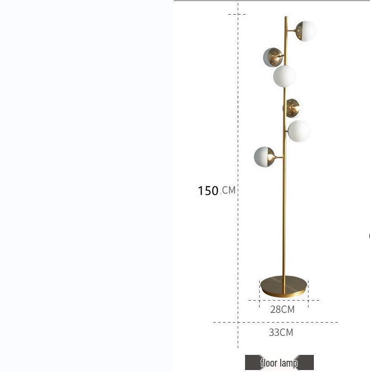 Modern Minimalist Floor Lamp with Round Ball Design
