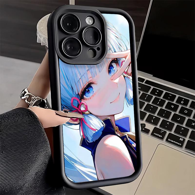 Phone Case for iPhone 17 Air 16E 15 16 Pro Max Genshin Impact Kamisato Ayaka Cover 14 Plus 13 12 Mini Soft Shell Silicone Fundas