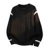 Unisex Chunky Knit Sweater With Round Neck Loose Fit Casual Wear In Rabbit Wool Blend